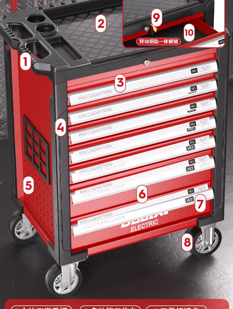 XY40GJG Workshop Tool Cart with Magnetic Holder – Garage Storage
