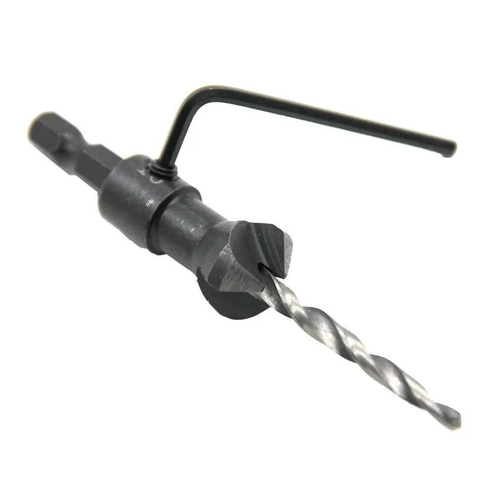 4pc Cone-shaped Countersunk Head Drill Hexagonal Shank Hole Expanding
