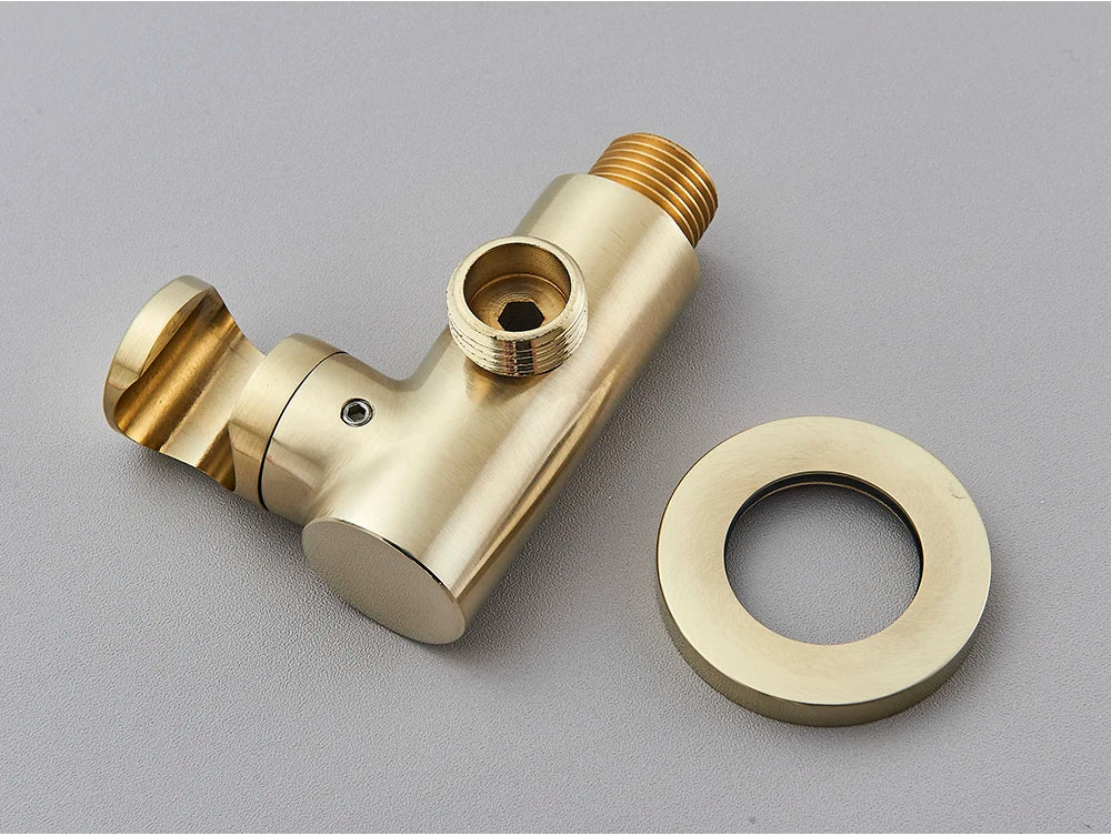 Poiqihy Chrome Shower Head Holder Handheld Shower Spray Bracket Wall