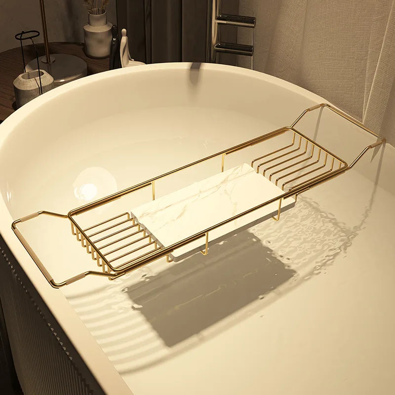 Bathtub shelf retractable multi-function, bathroom bath shelf, stai...