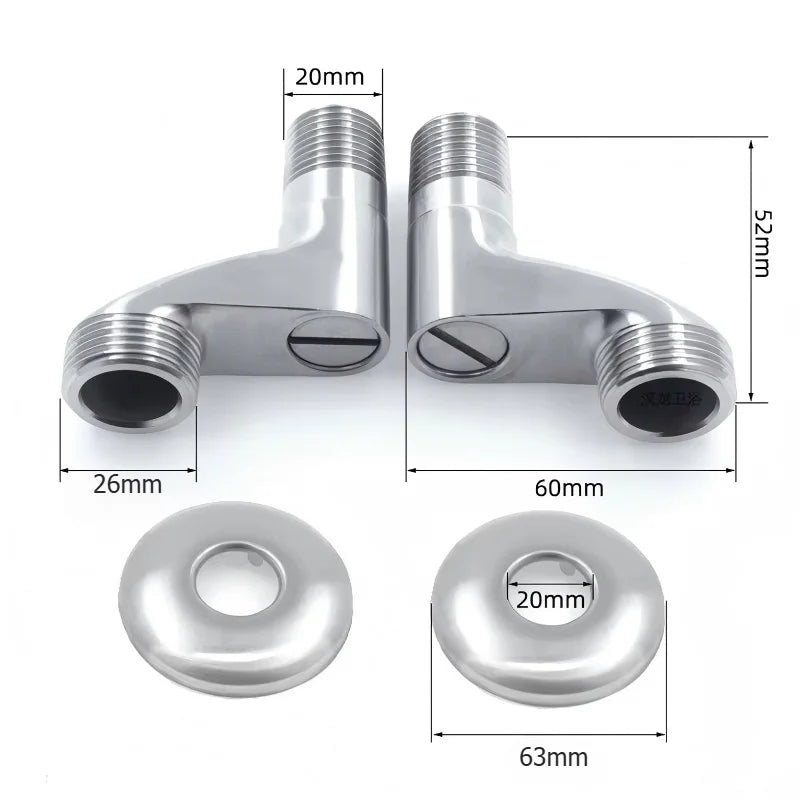 Width Adjustable Angle Valve Replacement Shower Faucet Adapter Part