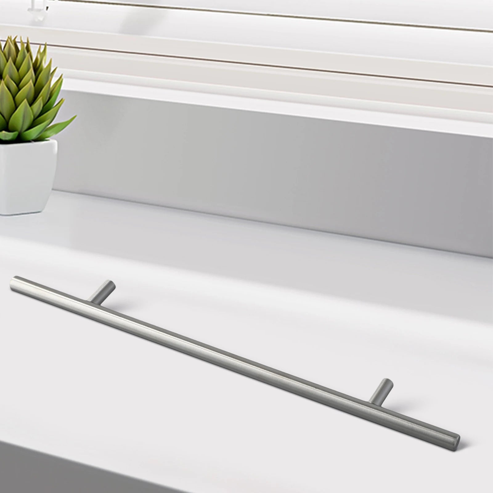 2-14 Inches Handles Stainless Steel Silver T-Type Drawer Cabinet
