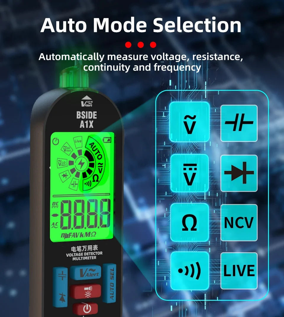 BSIDE NEW Voltage Tester Pen Multimeter Electronic USB Tester