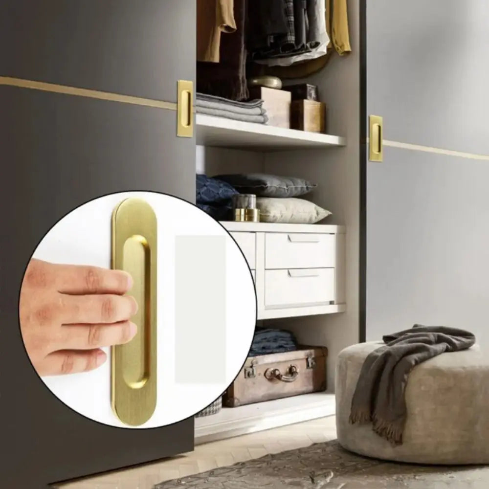 Double-sided Self-adhesive Handle Black/Grey/Gold Aluminum Alloy
