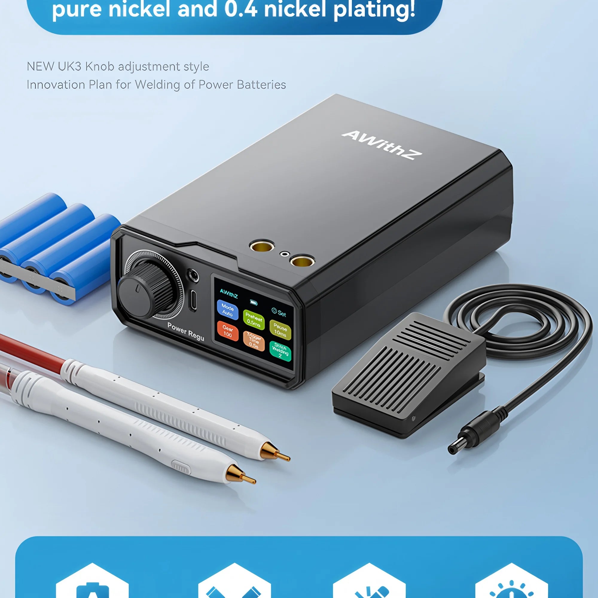 Awithz UK3 Portable Battery Spot Welder DIY Mini Welding Machine