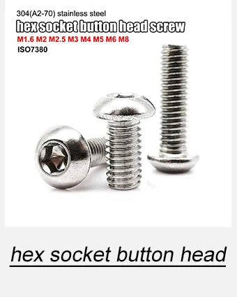 Total 400/650/1140/2100X M1.6 M2 M2.5 M3 M4 M5 304 Stainless Steel