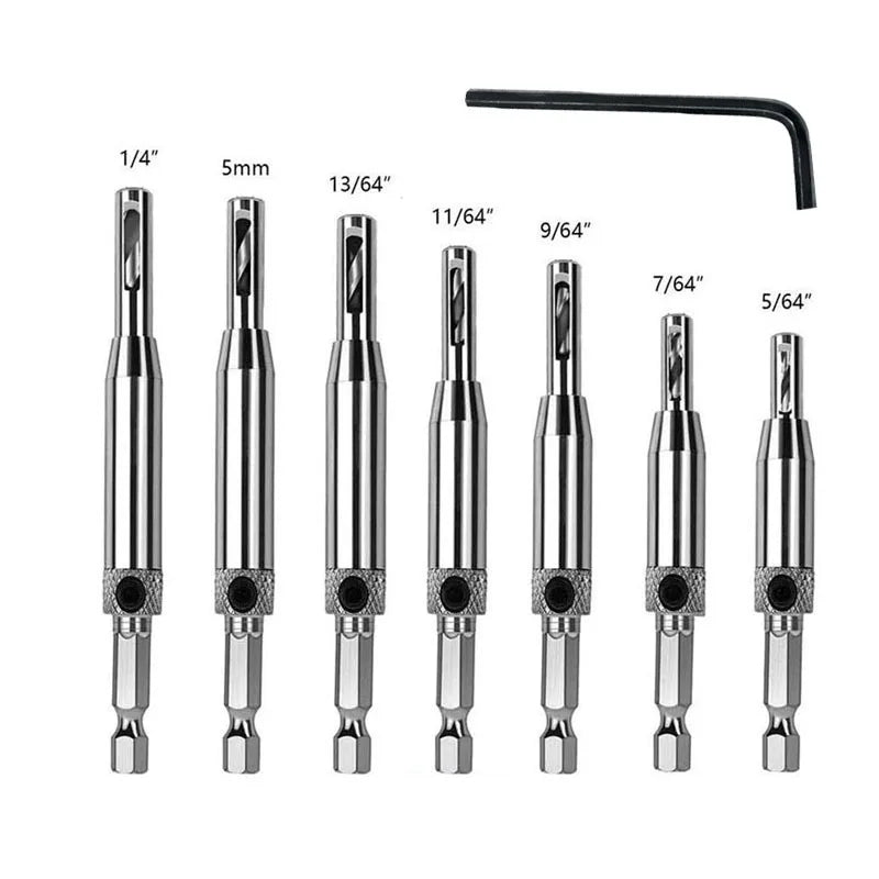 4/7PC2/2.8/3.5/4.5/5/6.35mm HSS Self Centering Hinge Center Hexagon