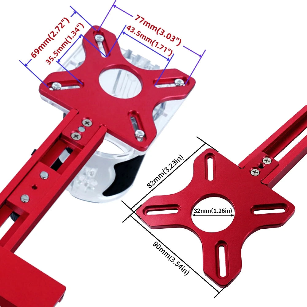 3 in 1 Router Milling Groove Bracket Woodworking Cutting and Milling