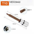 1/2 Long Torx Screwdriver Bits 100mm 1/2" Drive Bit Socket T10 T15