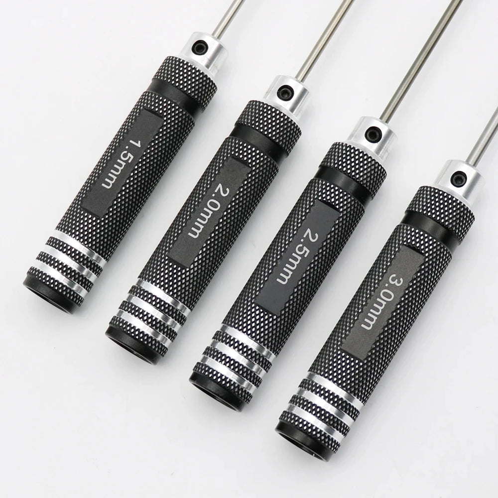 4PCS 1.5/2/2.5/3.0mm Black Hex Drivers Allen Wrench Repair Tool Set