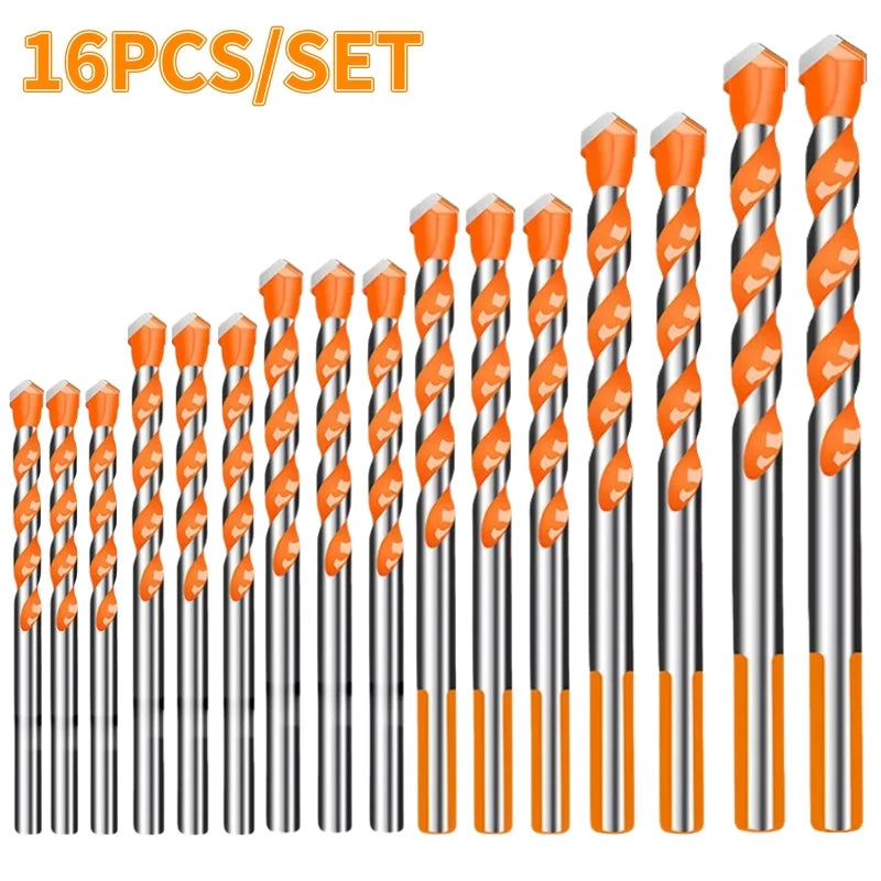 16/12/7/5PCS Carbide Drill Bit Set For Glass Ceramic Tiles Concrete