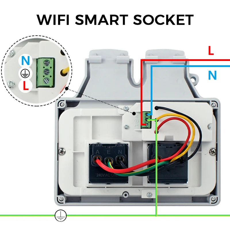 Avoir Tuya Wifi Socket IP66 Outdoor Waterproof Australia Plug
