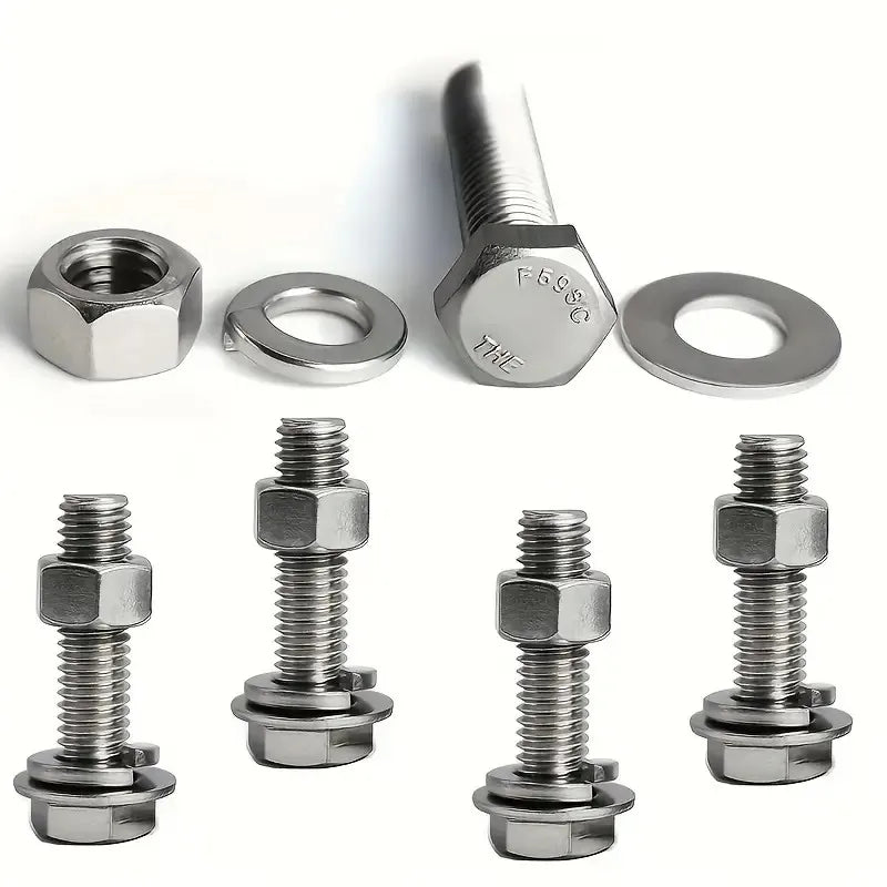 240pcs Stainless Steel Hex Bolt & Nut Set - Durable