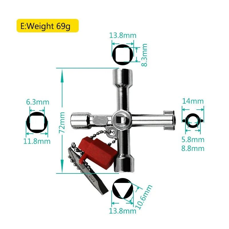 Multi Functional Elevator Key Wrench Elevator Water Meter Valve Multi
