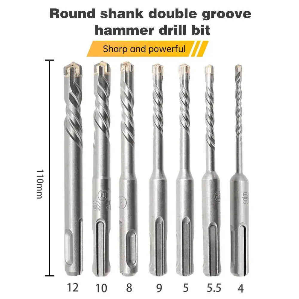 Cross Tips Concrete SDS Plus Drill Bit 4 Cutters Round Shank Impact