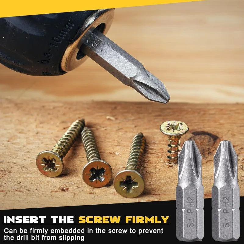 100/1pc 25mm Anti Slip Electric Hex Shank Magnetic Screwdriver Drill