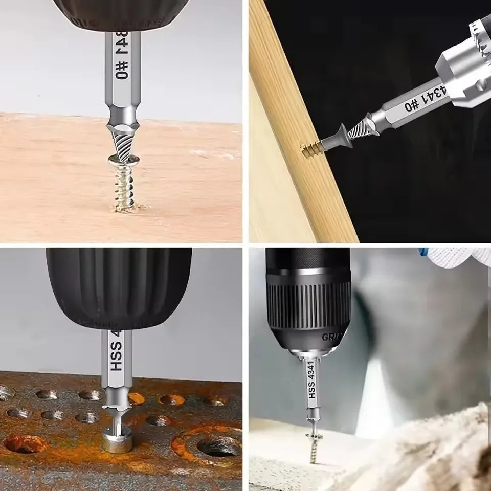 Damaged Broken Screw Extractor Drill Bit Set Stripped Broken Screw