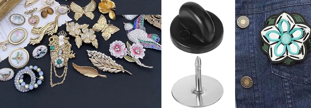 10/30/50 Pieces Locking Pin Backs Metal Pin Backs Locking Pin Keepers