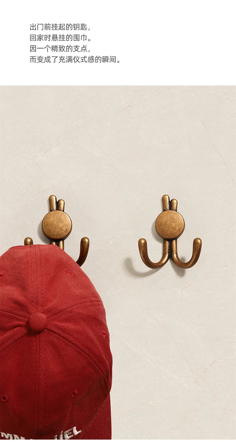 YUTOKO Hook Moon Antique Wall Hanging Clothes Hook Bedroom Robe Hook