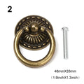 Retro Bronze Handles Ring Pattern Wardrobe Cabinet Drawer Closet