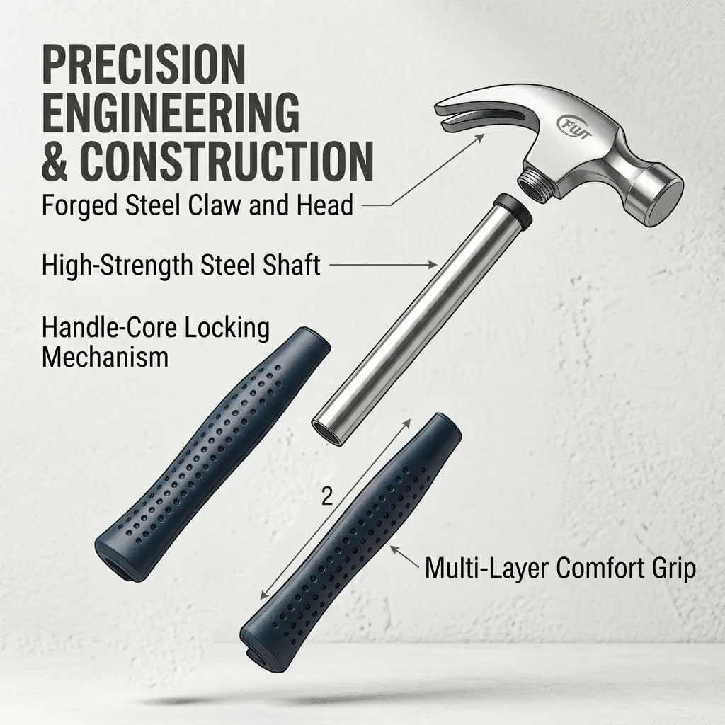 Multifunctional Claw Hammer Ergonomic Handle Heavy Duty Striking Tool