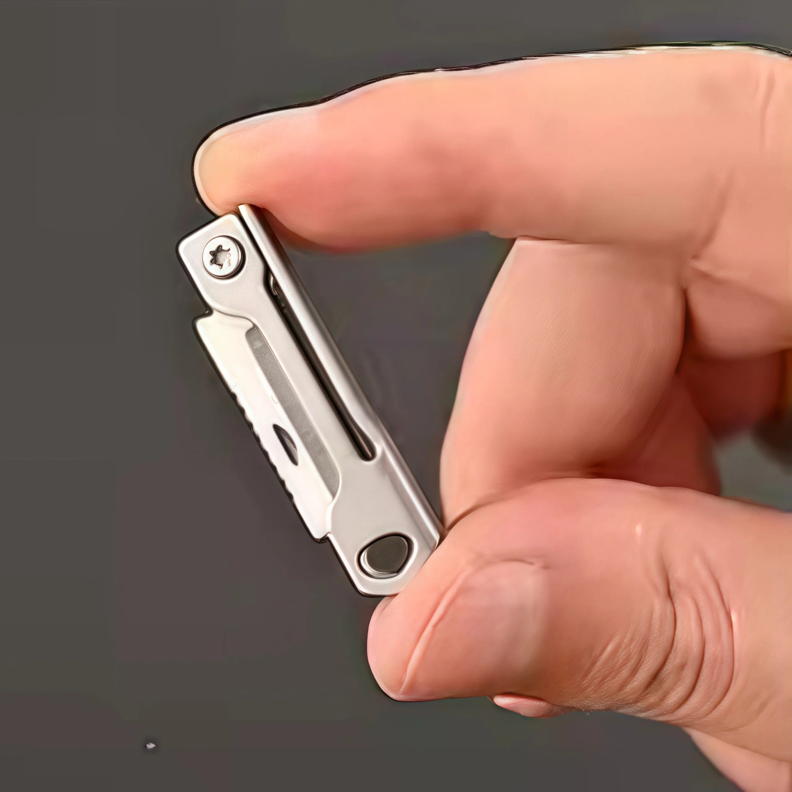 Stainless Steel Mini Folding Knife - Multi-Function Pocket Tool
