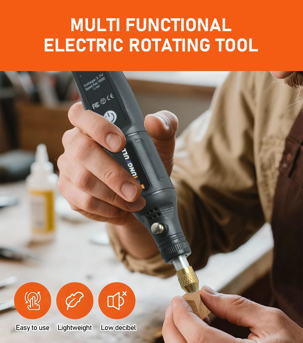 Mini Electric Drill USB Wireless Mini Handheld Drill Rotary Tool