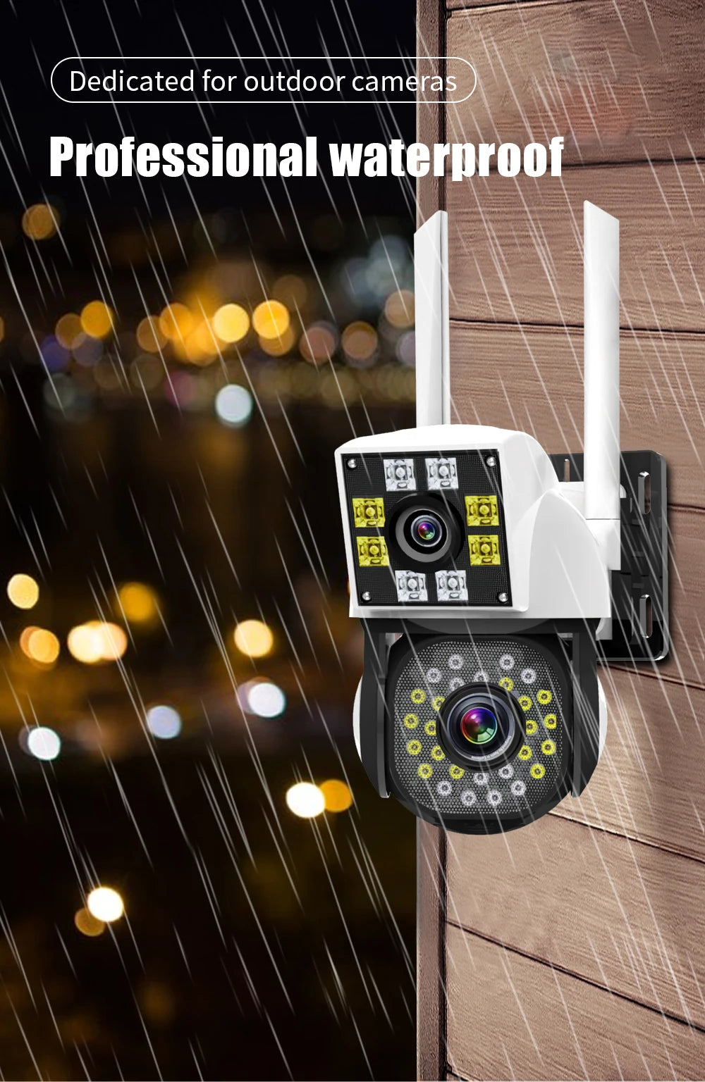 Neye 4K/8MP Wireless WiFi Camera 1080P Dual Lens Dual Screen Outdoor