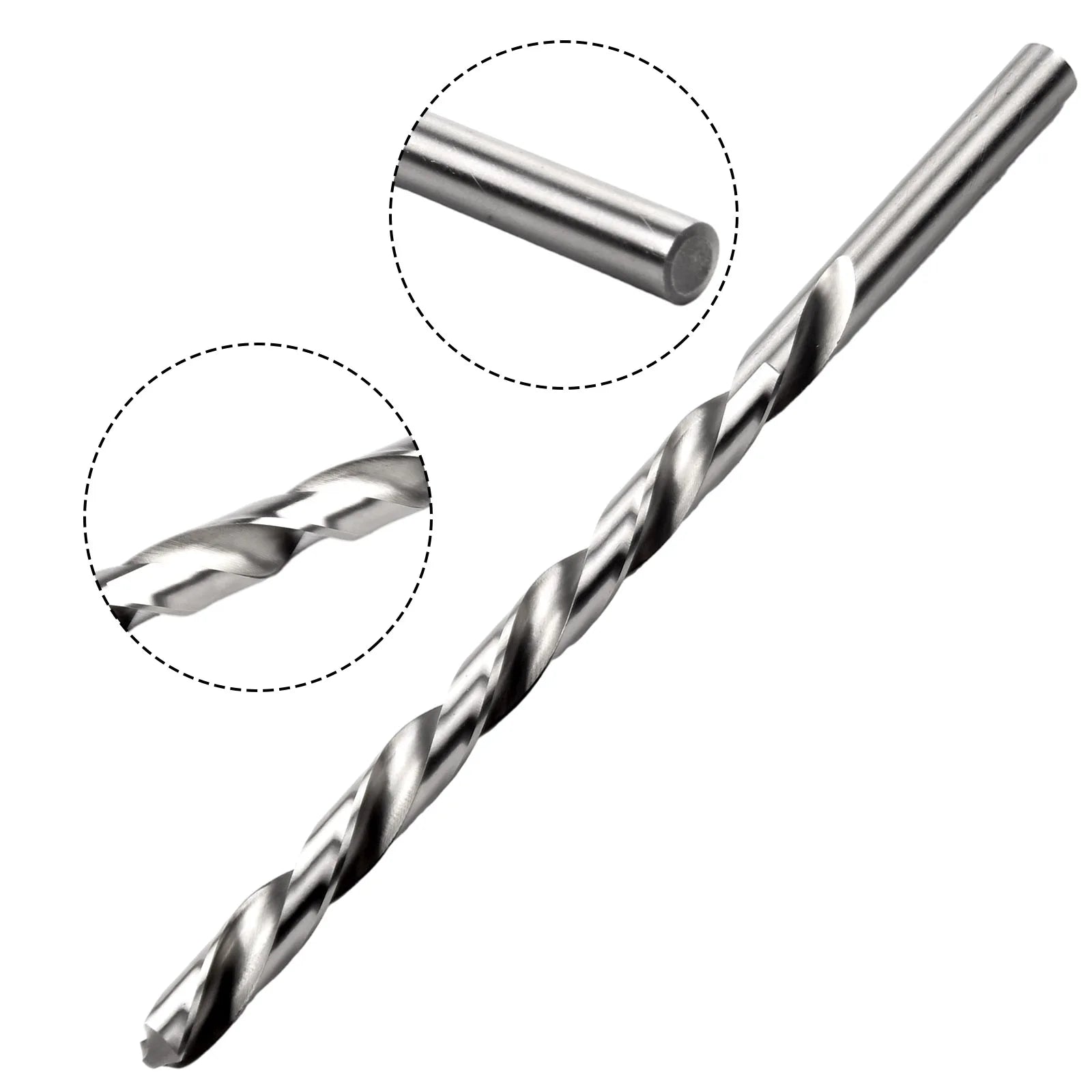 200mm Extra Long High Speed Steel HSS Drill Bits Straight Shank Drill