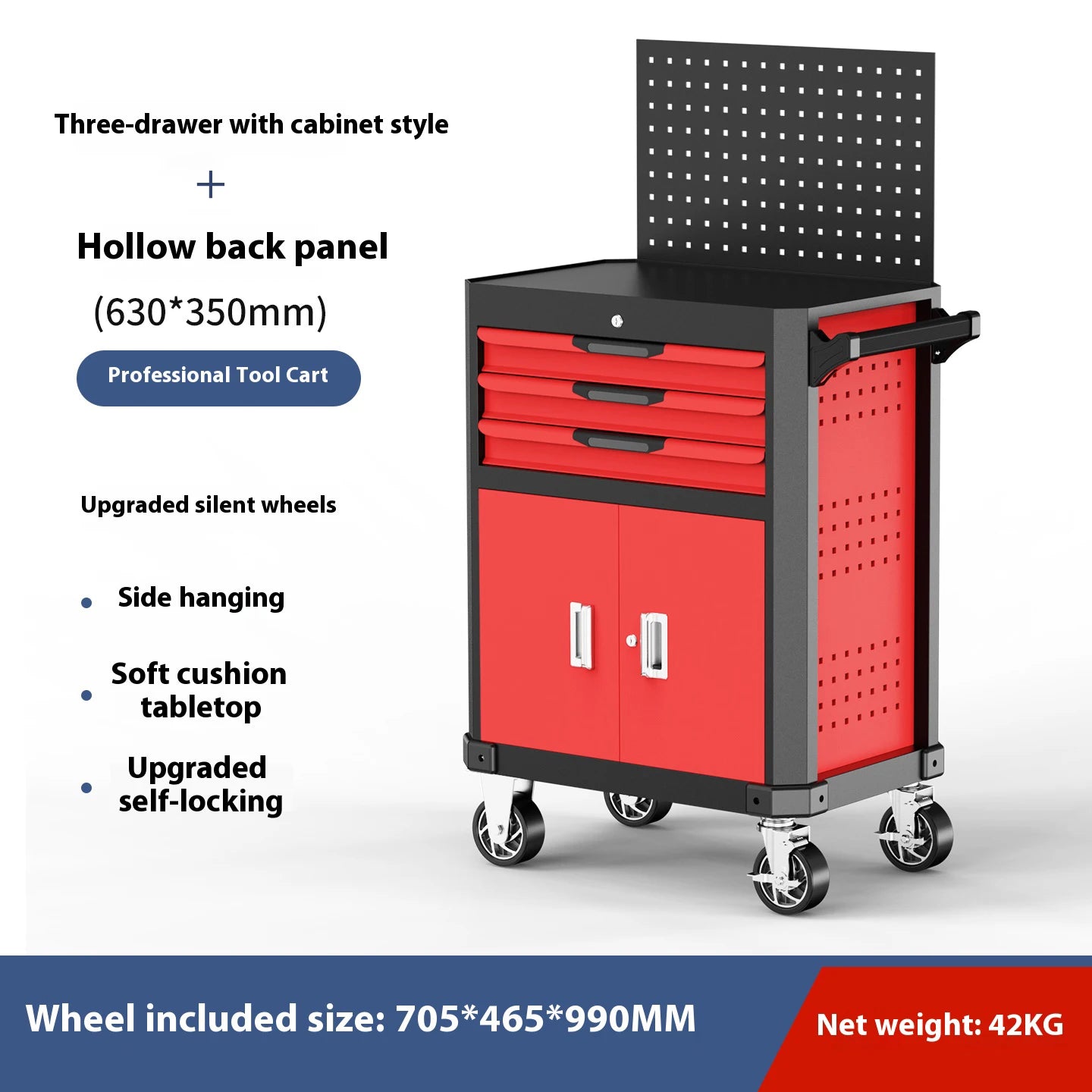 Heavy-Duty 7-Drawer Workshop Tool Cabinet with Lock