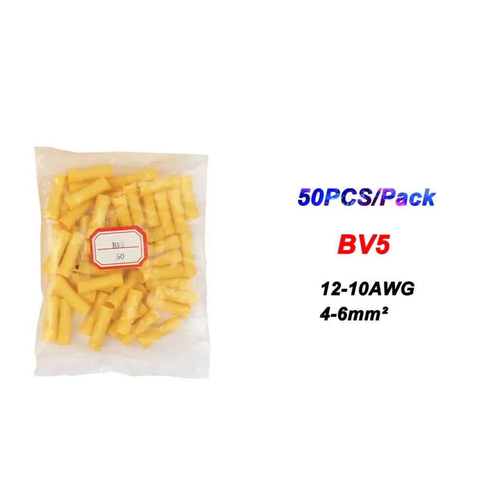 BV1/BV2/BV5 Insulated Butt Wire Connectors Crimp Terminals