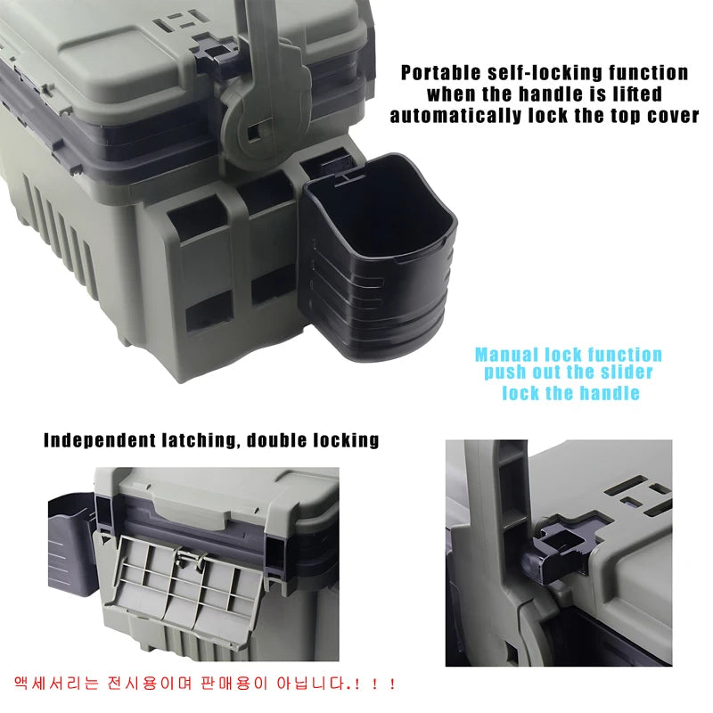 Large Fishing Box Organizer Multi-function Lure Live Fish Bucket
