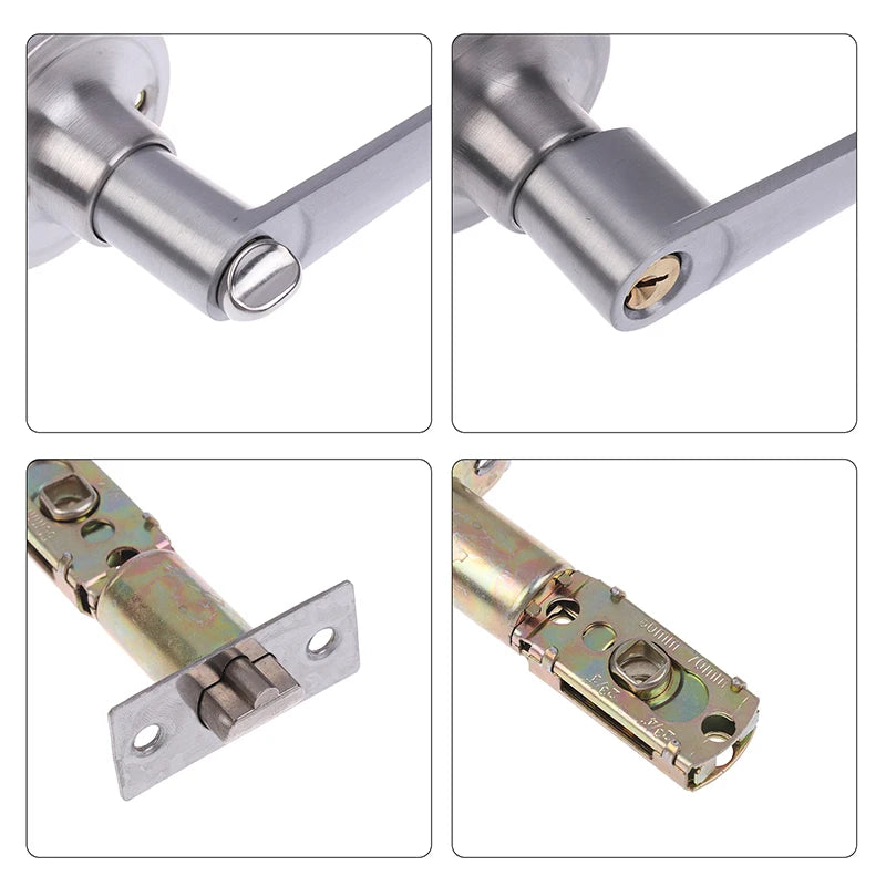 High-Grade Aluminum Alloy Room Handle Lock Three-Pole Spherical Knobs