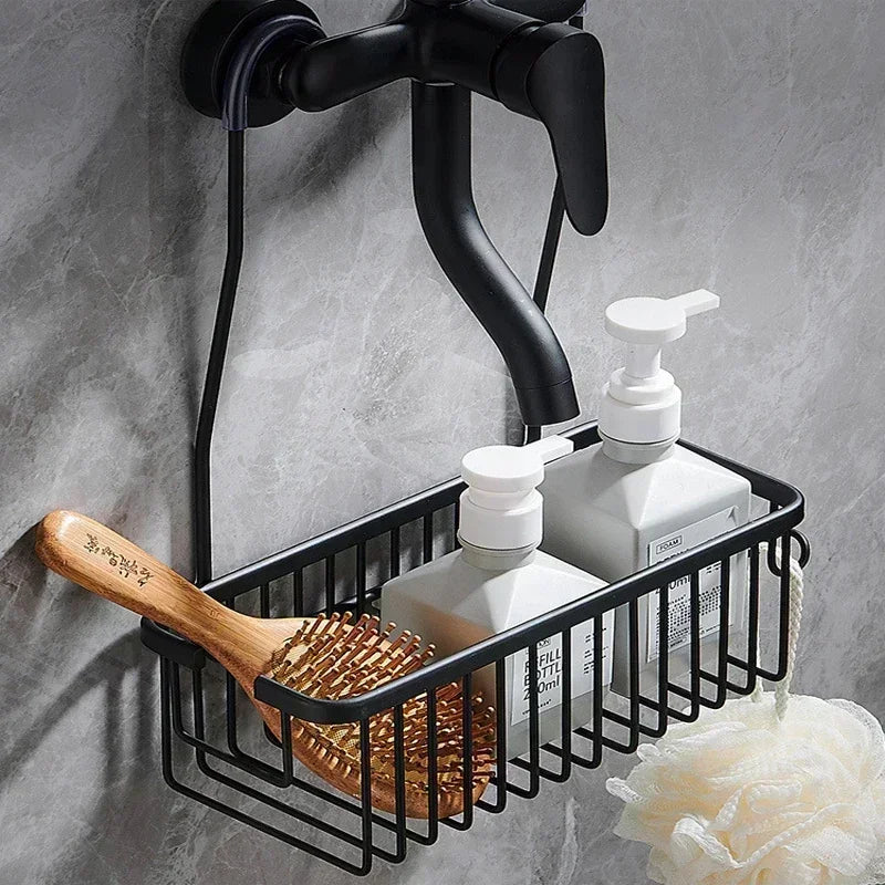 Convenient Toilet Shower Rack with No Drilling Installation Bathroo