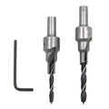 2PC Two Edge Three Step Woodworking Three Point Countersunk Hole