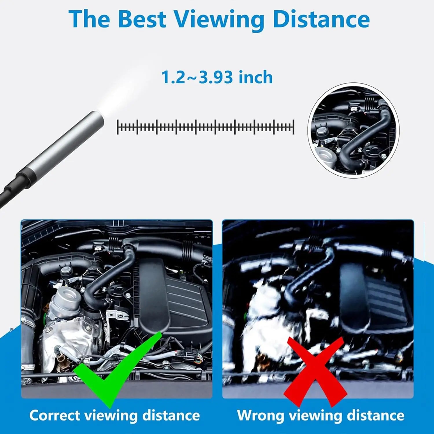 Industrial Endoscope Camera with two port for iOS/Android System HD
