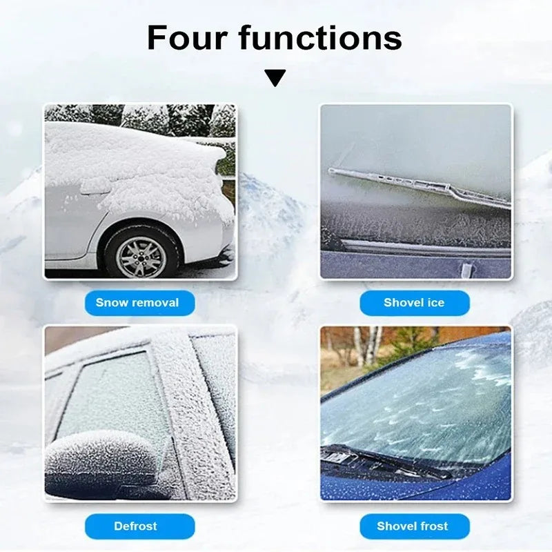 2Pcs Multifunction Car Snow Shovel Winter Windshield Defrosting Ice