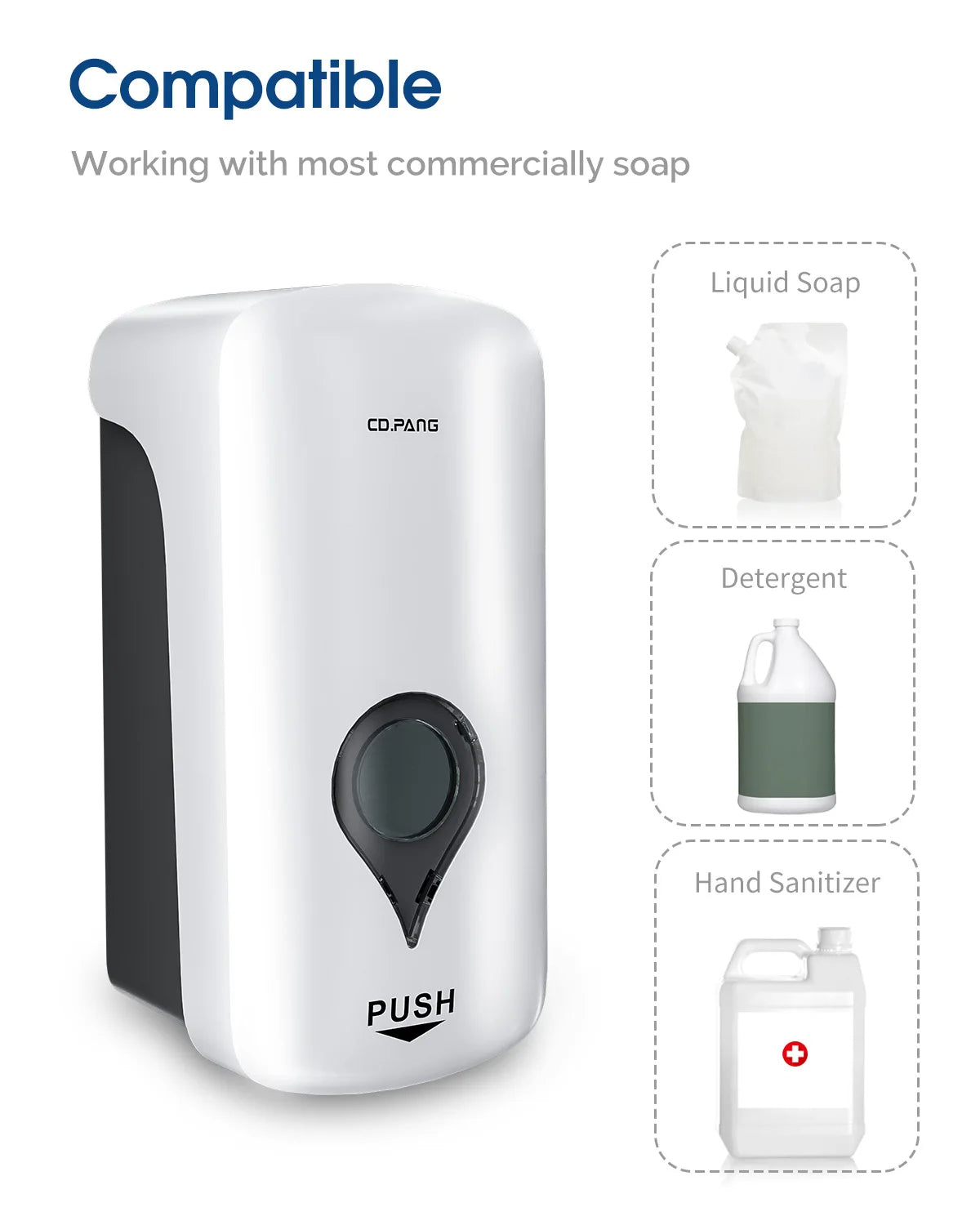 Foam Soap Dispenser Wall Mount Hand Washing Sanitizer Dispensing Foam