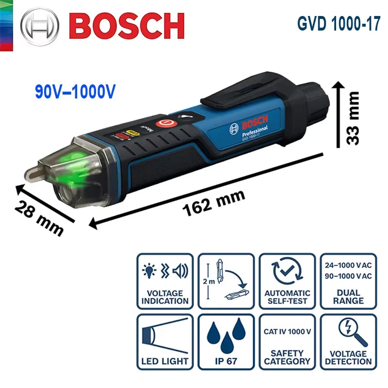 Bosch GVD 1000-17 Non-Contact Voltage Detector 24V-1000V Voltage