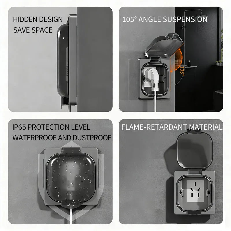 IP65 Waterproof Outdoor Socket, 16A High Power Wall Plate