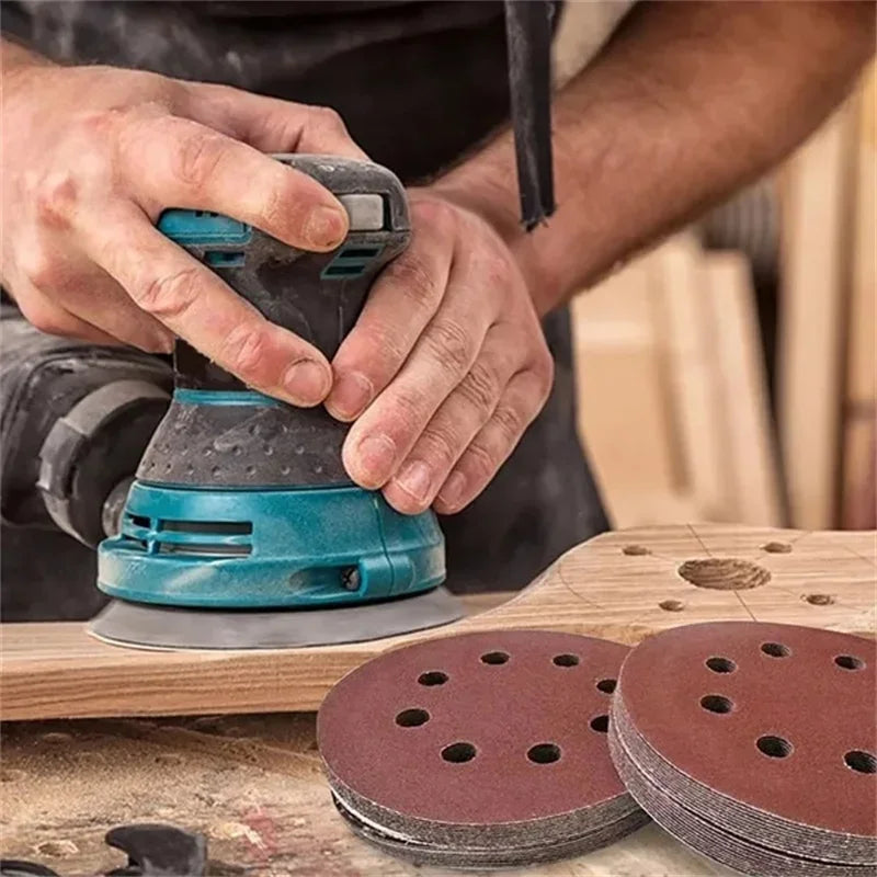 8 Hole 125mm Sandpaper Woodworking Metal Grinding Disc Abrasive