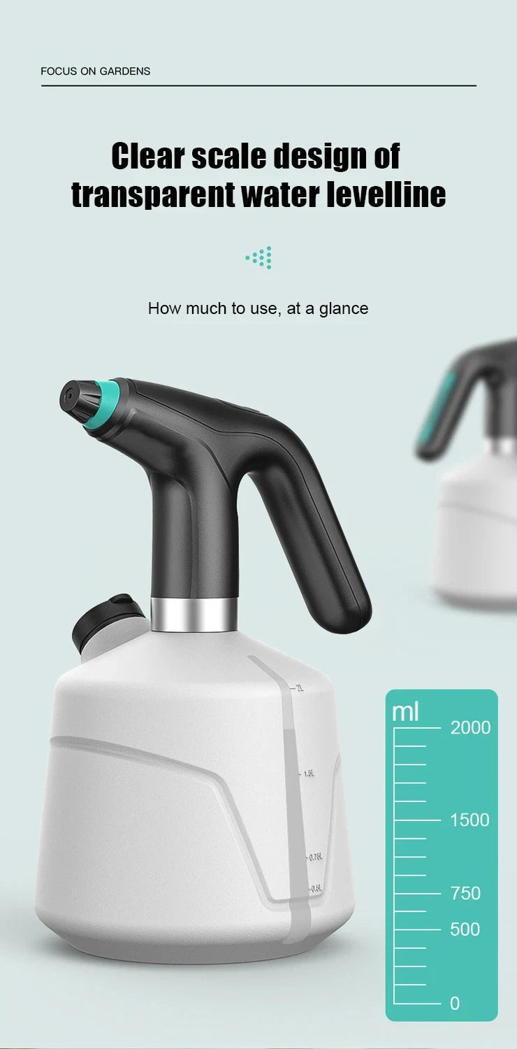 HOMEFISH 2L Electric Spray Bottle – USB Automatic Watering & Fogger