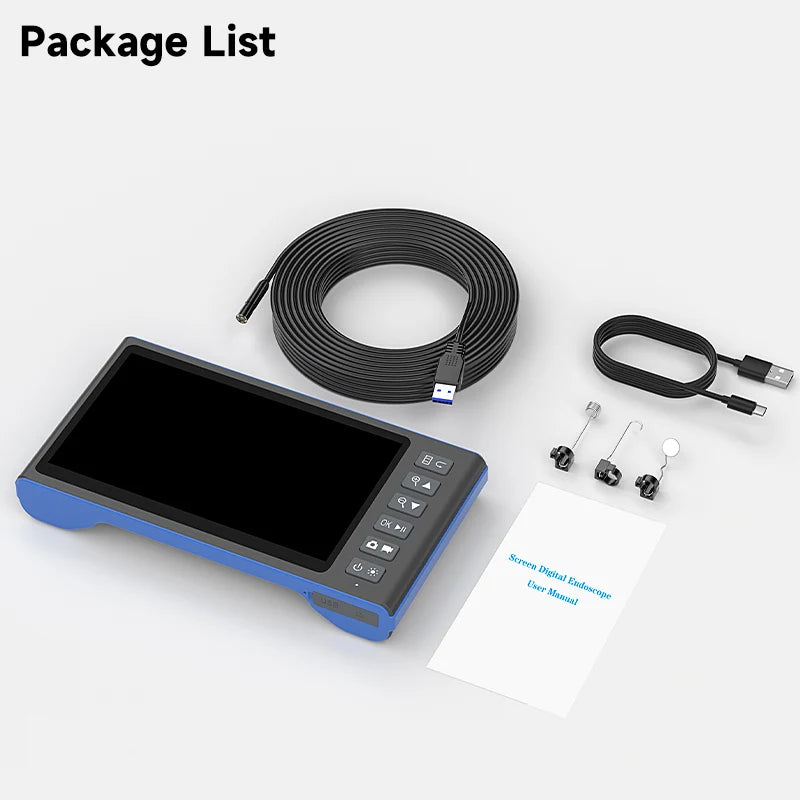 7‘’ IPS Screen Borescope Detachable Design Multiple Lens HD1080P