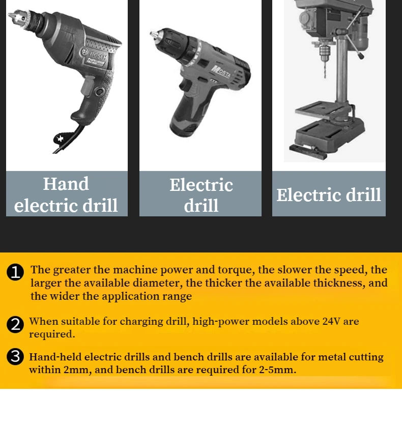 5-in-1 multi-step drill bit, high-precision drilling step drill bit