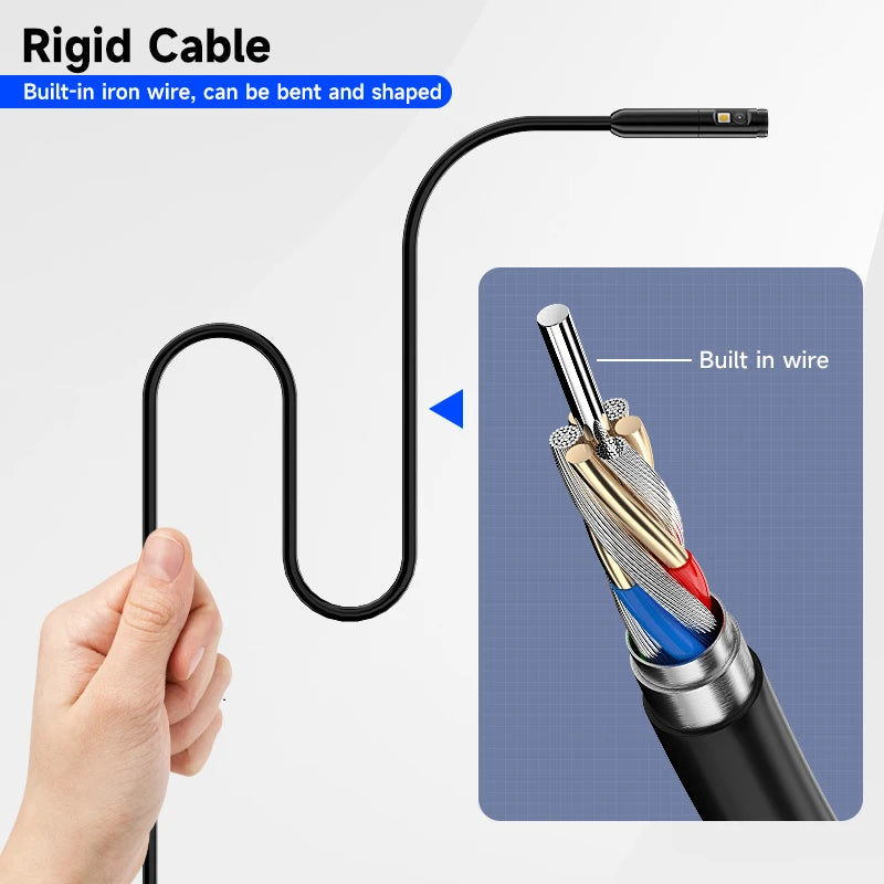 7‘’ IPS Screen Borescope Detachable Design Multiple Lens HD1080P