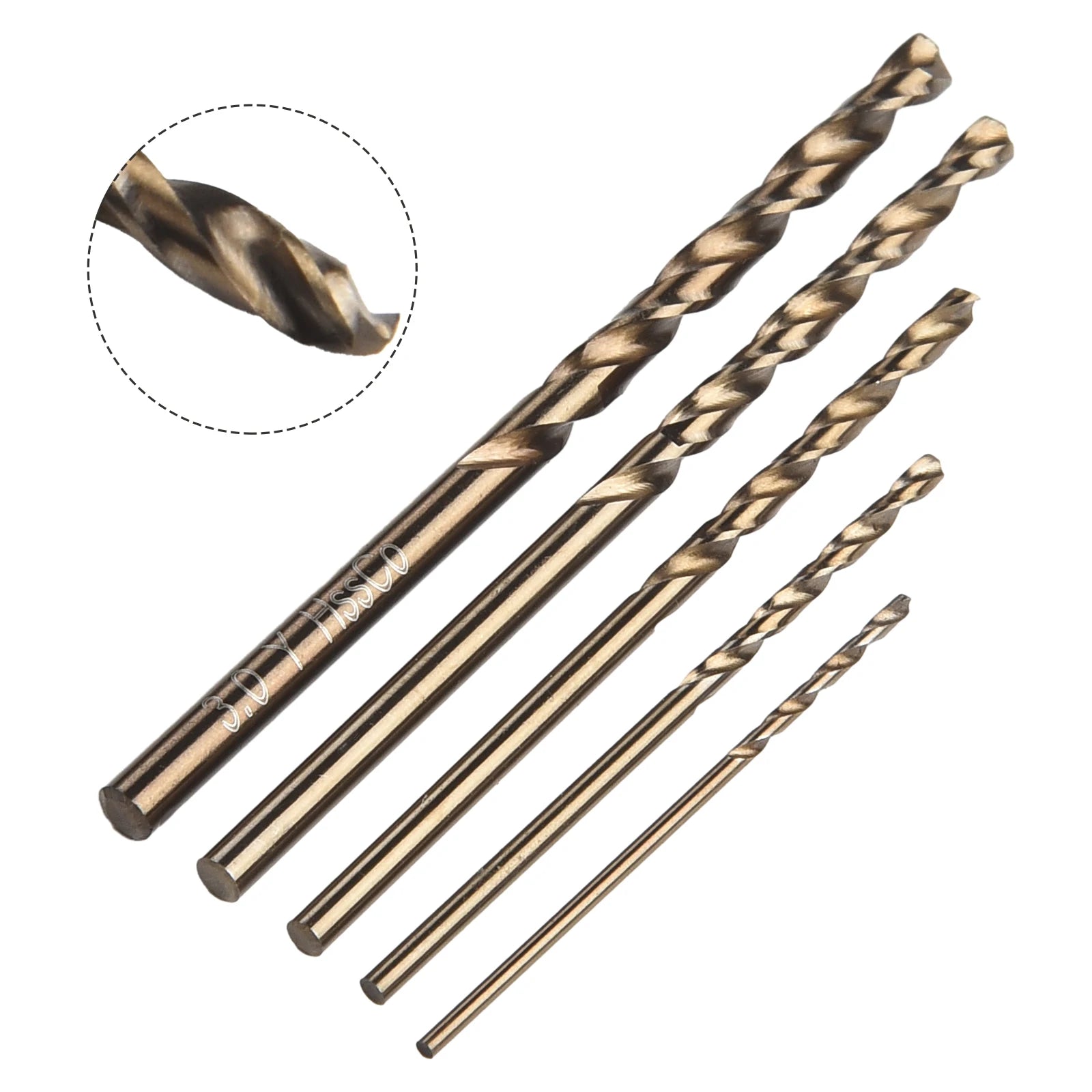 5pcs HSS M35 Cobalt Drill Bit 1mm 1.5mm 2mm 2.5mm 3mm Drill Bit Hole