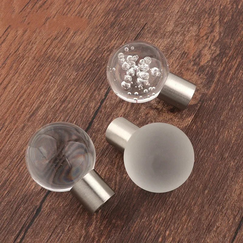Hot Luxury K9 Crystal Ball Bubble Handles Shoebox Cabinet Handles