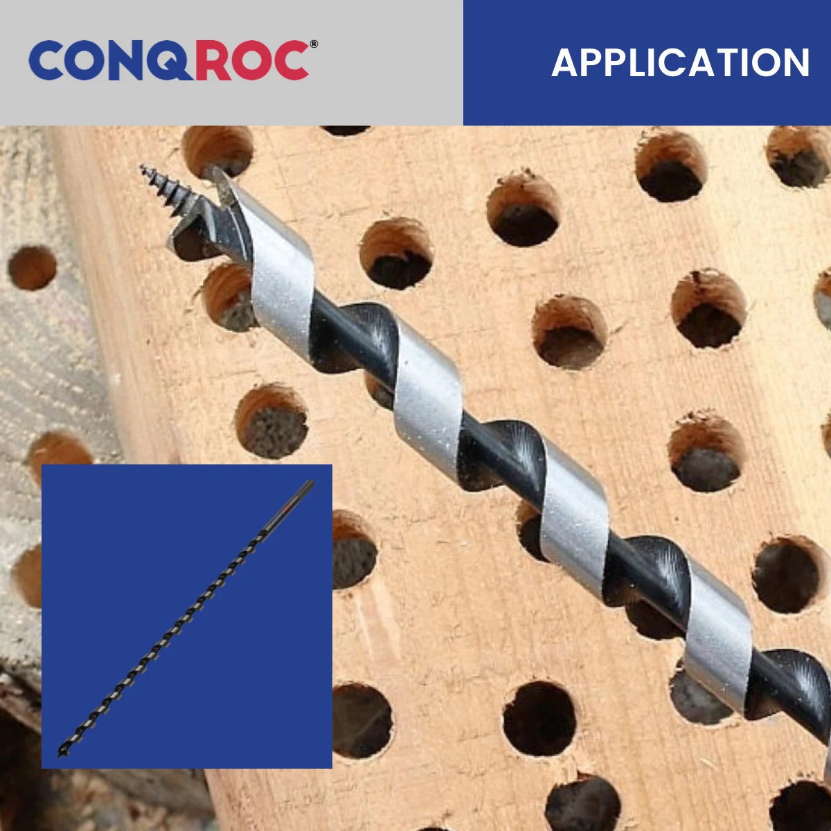 460mm Spiral-Flute Long Auger Drill Bit Self-Centering Pole Bit Hex
