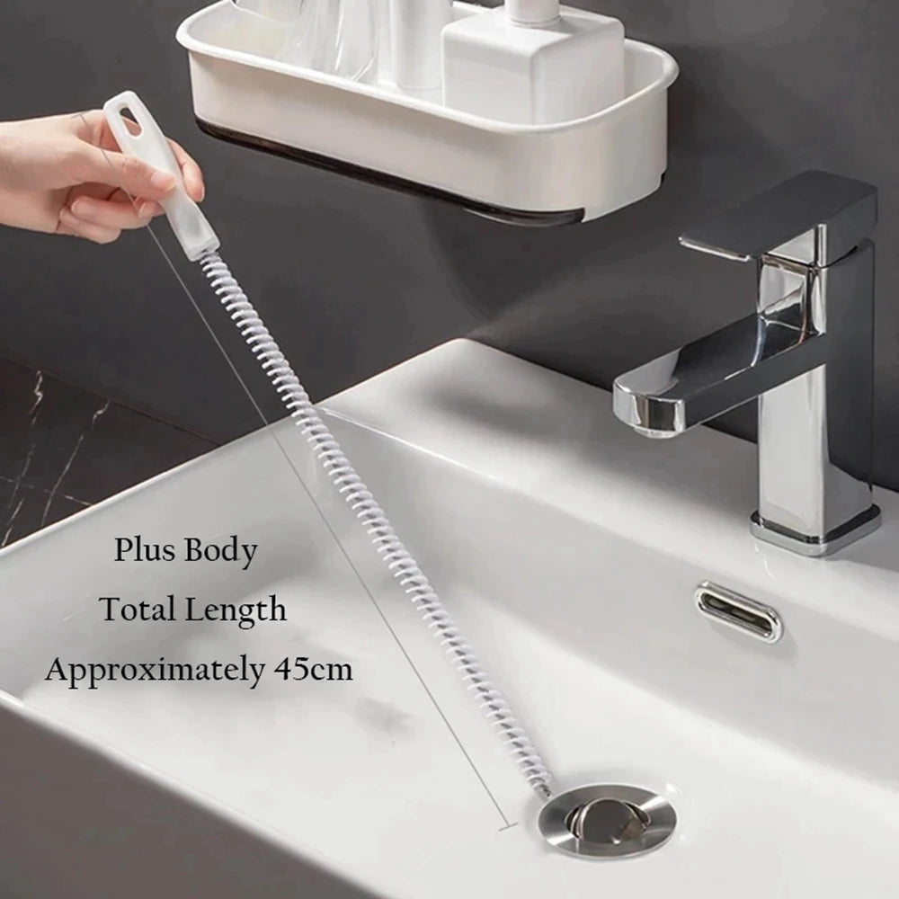 Pipe Dredging Brush Bathroom Hair Sewer Sink Cleaning Brush Drain