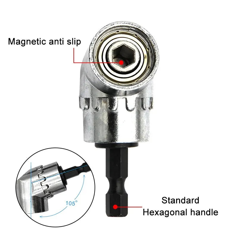105 Degree Turning Screwdriver Joint Electric Drill Corner Attachment
